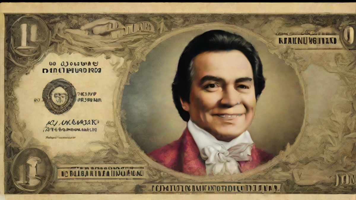 Ilustración editorial sobre sociedad: Lotería Nacional honra a Juan Gabriel con billete conmemorativo