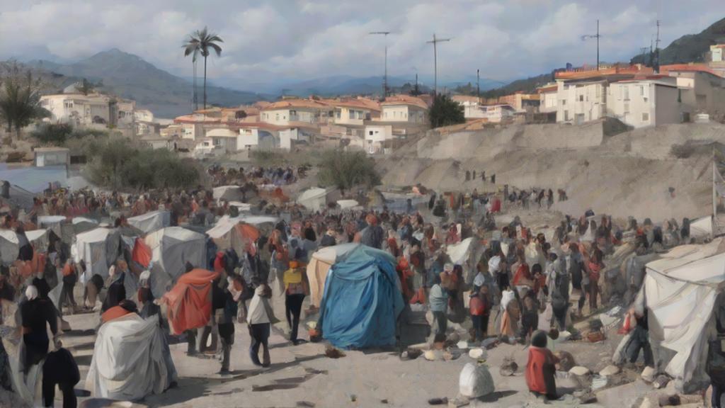 Ilustración editorial sobre seguridad: Marlaska anuncia 35 millones para Ceuta y llama a la calma