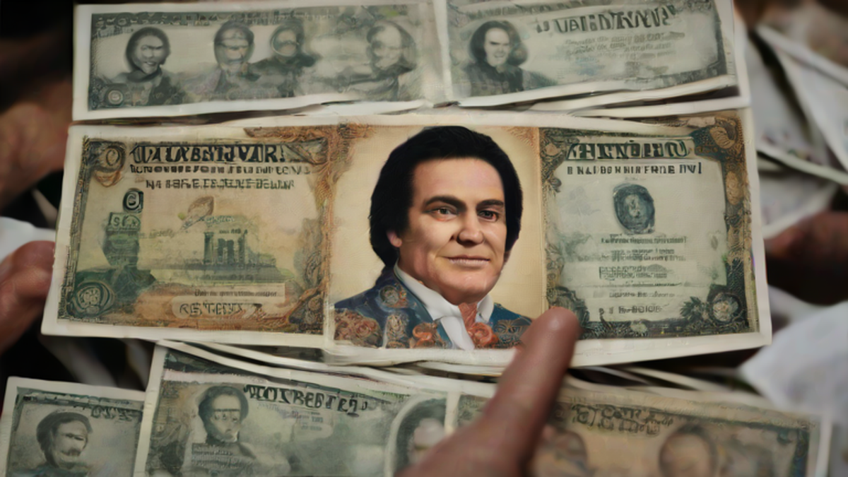 Ilustración editorial sobre cultura: Juan Gabriel llega a los billetes de la Lotería Nacional