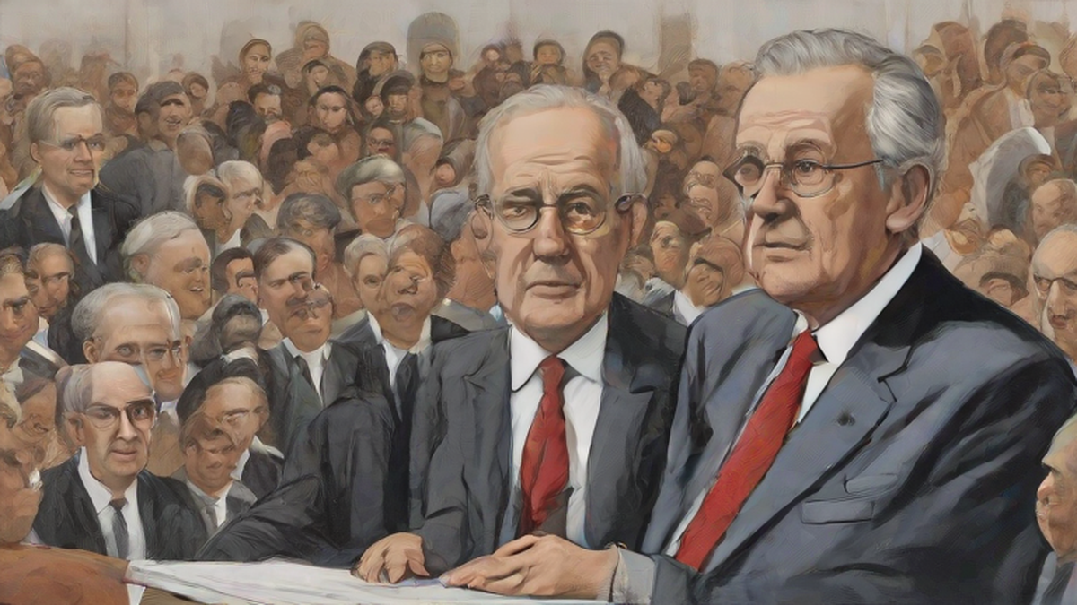 Ilustración editorial sobre política: Muere a los 82 años Carlos Espinosa de los Monteros, figura clave en la marca España