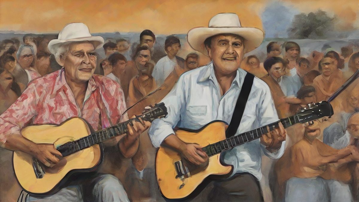 Ilustración editorial sobre sociedad: Luto en la música colombiana: Náfer Durán, Rey Vallenato y primer acordeonero de Diomedes Díaz falleció a los 93 años