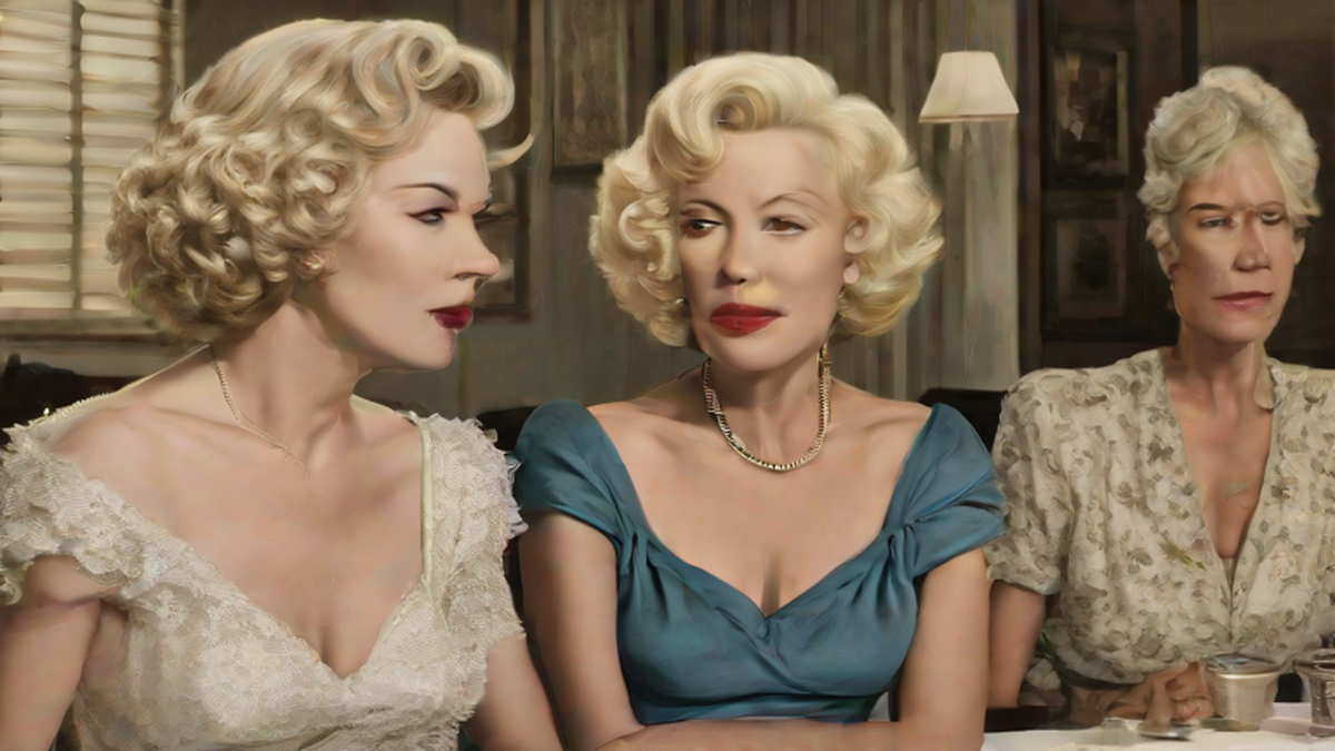Ilustración editorial sobre cultura: Dakota Johnson y Ellen Burstyn, pasado y presente de Marilyn Monroe en Flesh Impact