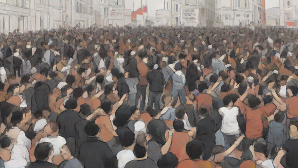 Ilustración editorial sobre sociedad: Al menos 40 profesores heridos y casi 2.000 detenidos en protestas estudiantiles en Francia